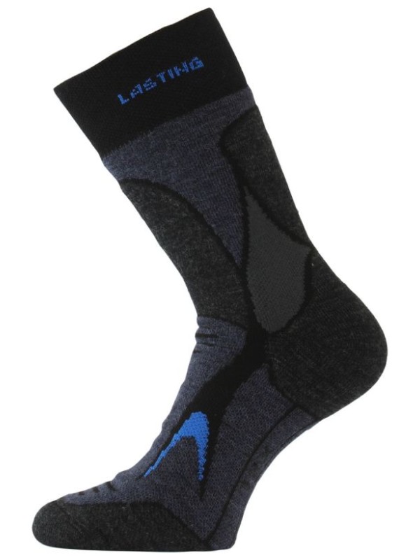 TRX MERINO TREKKING LASTING vlněné ponožky s ionty stříbra, černá