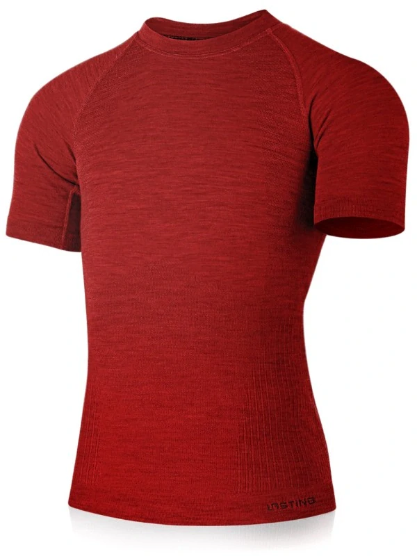 MERINO LASTING MABEL pánské merino tričko s krátkým rukávem, červená