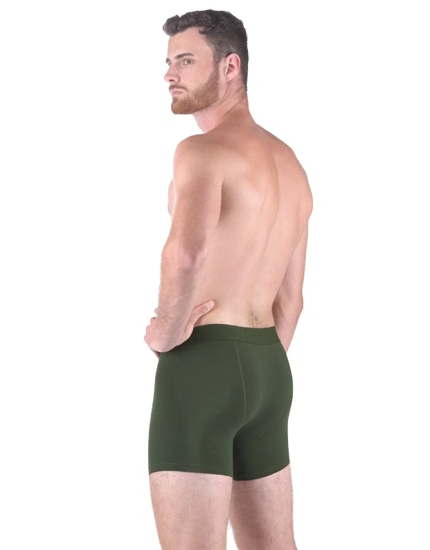 MATTY pánské bambusové boxerky s delší nohavičkou, lahvová
