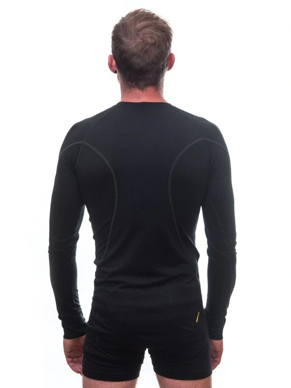 MERINO SENSOR ACTIVE - pánské triko, dlouhý rukáv, černá