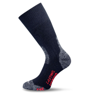 TXC MERINO TREKKING LASTING vlněné ponožky s ionty stříbra, černá - červená