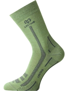WLS MERINO TREKKING LASTING vlněné ponožky s ionty stříbra, zelená