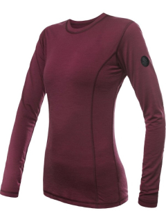 MERINO AIR NEW SENSOR - dámské tričko s dlouhým rukávem, port red