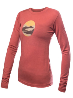 MERINO SENSOR ACTIVE TRIGLAV - dámské tričko, dlouhý rukáv, terracotta