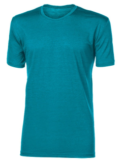 ORIGINAL MAN pánské merino tričko s krátkým rukávem, zelený melír