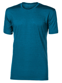 ORIGINAL MAN pánské merino tričko s krátkým rukávem, petrol melír