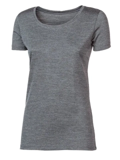 ORIGINAL WOMEN MERINO dámské merino tričko s krátkhým rukávem, světle šedý melír