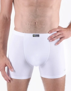 KILIAN pánské bambusové boxerky s delší nohavičkou, bílá
