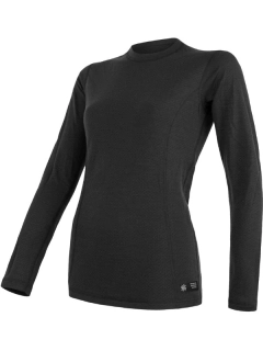 MERINO SENSOR DF - dámské tričko, dlouhý rukáv, černá