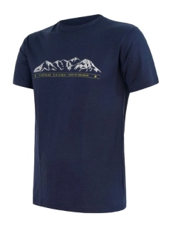 MERINO SENSOR ACTIVE PT MOUNTAINS - pánské triko, krátký rukáv, deep blue