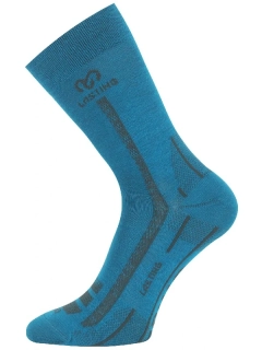 WLS MERINO TREKKING LASTING vlněné ponožky s ionty stříbra, modrá