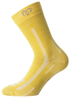 WLS MERINO TREKKING LASTING vlněné ponožky s ionty stříbra, hořčicová
