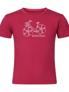 AROMATIC FLOWBIKE JUNIOR dětské outdorové tričko ze špičkové viskózy Cocarber® s krátkým rukávem, fuchsie