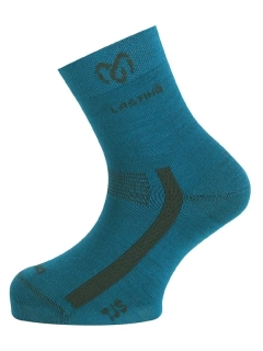 TJS dětské trekingové merino ponožky, modrá