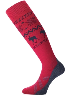 FWW MERINO LASTING lyžařská podkolenka, červená