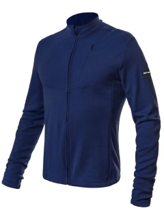 MERINO SENSOR UPPER - pánská mikina, celozip, deep blue