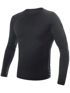 MERINO AIR SENSOR - pánské tričko s dlouhým rukávem, černá