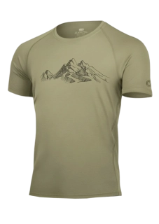 MERINO LASTING HILL pánské merino tričko s krátkým rukávem, zelená